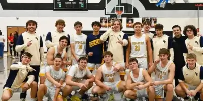 Ovid-Elsie Boys Varsity Basketball Team Includes: Jackson Custer, Joie Fabus, Javen Belill, Tryce Tokar, Travis Milner Jr., Owen Long, Mike Bancroft. Jake Bowen, Braxton O’Bryant, Tucker Loynes, Dalton Jordan, Jayce Herblet, Manager Nolan Rasch, Head coach Canyon Walker, Asst. Coach Jason Walker, Manager Joe Bancroft.